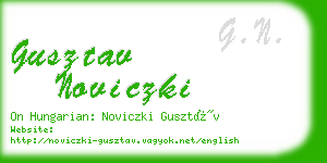 gusztav noviczki business card